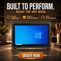 Tableta Robusta Win11 Pro de 10 Pulgadas, IP67, Industrial, con Procesador Intel I7 y Escáner de Código de Barras para Almacén, Directo de Fábrica