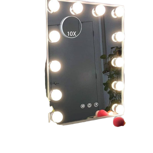 Venta al por mayor logotipo personalizado Mini LED de cristal <span class=keywords><strong>espejo</strong></span> de maquillaje pequeño <span class=keywords><strong>espejo</strong></span> de pie para mesa <span class=keywords><strong>espejo</strong></span> de tocador para boda cumpleaños <span class=keywords><strong>marco</strong></span> de metal - Product Image 5