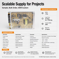 Alimentation à découpage LEYU S-60-12 12V 5A, boîtier métallique, AC/DC pour équipement industriel, certifiée CE RoHS