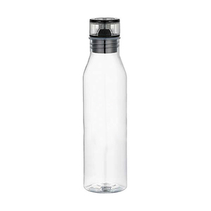 BPA Free OEM Plastic clear Drinking Water <b>Bottle</b> with Push Lid and Straw - Product Image 5