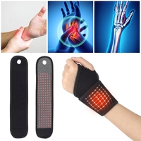 Paire de supports de poignet auto-chauffants à compression pour le badminton, les sports et les activités de charge, avec bandes de mousse articulées