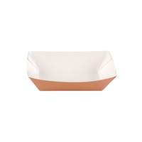 Caja de papel kraft al por mayor de fábrica para aperitivos, desechable, a prueba de aceite, para llevar patatas fritas y pollo frito