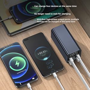 Batterie externe élégante 65W PD 20000mAh en bois noir haute capacité, étanche, batterie au lithium <span class=keywords><strong>21700</strong></span>, portable, camping, affichage LED haute performance - Product Image 5