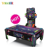 Table de hockey sur air avec LED, machine de jeu d'arcade de hockey multi-balles électronique à monnayeur