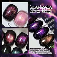 Kit de vernis à ongles gel effet œil de chat Hema TPO Free Formula Galaxy Shimmer, vernis à ongles gel magnétique effet œil de chat Aurora personnalisable pour salon de manucure
