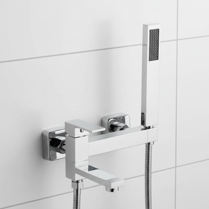 Tidgiugno raccordi per vasca da bagno <span class=keywords><strong>a</strong></span> parete <span class=keywords><strong>rubinetto</strong></span> per doccia monocomando Set doccia in ottone cromato miscelatore per vasca con doccetta - Product Image 2