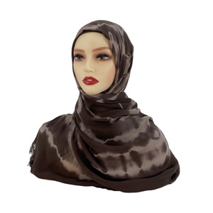Voile Hijab en Rayonne Modal Premium Personnalisé Tie-Dye Style Américain Populaire, Écharpe pour Cheveux, Châle pour Femmes, Khimar Nouveauté 2026 - Product Image 5