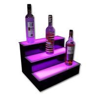 Présentoir coloré RVB pour boissons et vins en acrylique léger Présentoir pour bouteilles de bière en PMMA avec télécommande