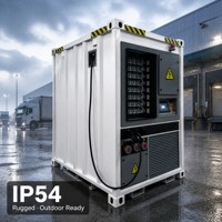 Estación de Carga Móvil para Almacenamiento de Energía 200kW 436kWh IP54, Optimización de Pico y Relleno de Pico, Lista para PV, Refrigeración Líquida, Cargador Rápido para Vehículos Eléctricos
