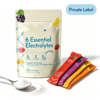 Poudre d'électrolytes sans sucre, multiplicateur d'hydratation, 6 minéraux essentiels, pack varié, bâtonnets de réhydratation rapide, complément OEM