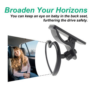Espejo retrovisor Interior Universal <span class=keywords><strong>ABS</strong></span> para coche, espejo de bebé de diseño Simple, espejos con Clip para ver pasajeros traseros - Product Image 2
