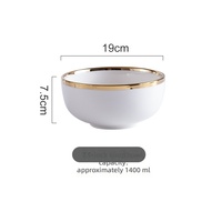 Bol en céramique blanc de luxe au design nordique - Non toxique, compatible lave-vaisselle et micro-ondes, vaisselle de table durable pour la maison