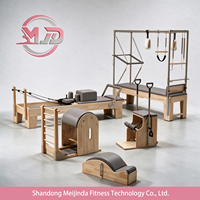 Appareil de Pilates en bois d'érable 5 pièces : Reformer, Lit Cadillac, Chaise Wunda, Ladder Barrel, Correcteur de colonne vertébrale - Équipement de gym commercial