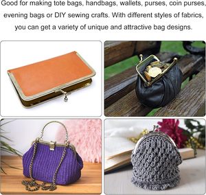 Uxcell Metal <b>Purse</b> Frames Pcs Kiss Lock Clasp Frame Embossed Clutch Frame With Handle For Coin <b>Purse</b> Sewing Bag Making DIY Craft - Product Image 6