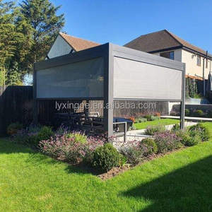 Auvent <span class=keywords><strong>de</strong></span> porte d'entrée extérieur motorisé en alliage d'aluminium imperméable SINGO Bioclimatique pour <span class=keywords><strong>grand</strong></span> jardin - Product Image 4