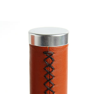 Poignées de guidon de vélo rétro en cuir de vache MAXFORD, poignées de guidon de vélo, volant de vélo, poignée de vélo <span class=keywords><strong>vintage</strong></span> en alliage, poignée de vélo à verrouillage - Product Image 3