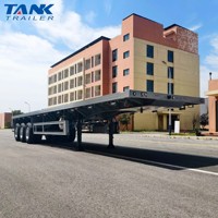 Semi-remorque à plateau plat économique et léger à 3 essieux de 20 pieds pour le transport de marchandises