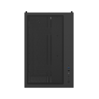 Boîtier de jeu PC ATX Mid-Tower OEM/ODM de pointe pour fabricants, double compartiment, avec éclairage LED intégré aux pieds