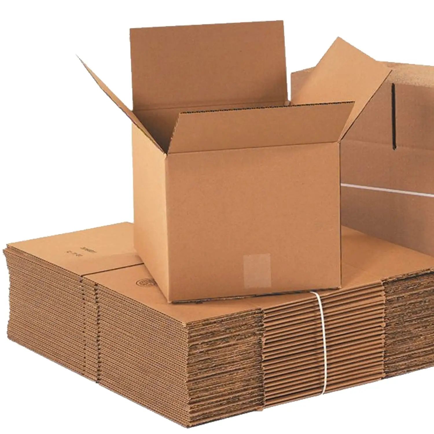Alto rendimiento de costo Logotipo personalizado Plegable 4x4x2 Cajas de envío Embalaje de envío corrugado Caja de comestibles