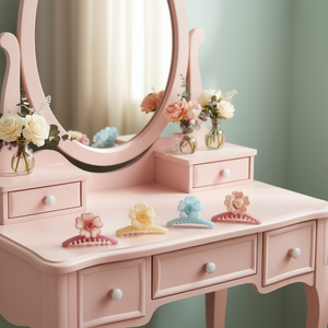 Pinza para el Cabello con Flor de Rosa Angelina de 12 cm, de Plástico, Accesorio de Moda para Uso Diario Femenino - Product Image 2