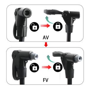 <span class=keywords><strong>Pompe</strong></span> à <span class=keywords><strong>pied</strong></span> universelle pour vélos électriques et balles Corps en acier Alu & TPE Nylon Footplate 80Psi avec valve à aiguille <span class=keywords><strong>Pompe</strong></span> à vélo - Product Image 2
