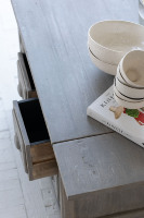 Milieu du siècle moderne pays vintage meubles commerciaux dans un bureau de réception table de réunion bureau en bois mobilier de bureau