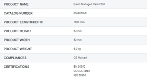 PDU EMA03G-E ชุดจ่ายไฟแบบติดตั้งในตู้แร็คแบบมีระบบจัดการ EPDU MA 0U (309 16A 1P)21XC13:3XC19 C19 PDU PDU 16a PDU 16a C13 - Product Image 3