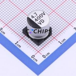 Condensateur électrolytique en aluminium SMD VD4.7UF400V90RV0094, SMD, D10xL10.5mm 4.7uF 20% 400V 30mA-120Hz - Product Image 1