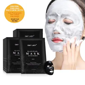 Omy masker lumpur Korea wanita, minyak esensial pembersihan pori dalam masker wajah untuk wajah dan tubuh mawar lembar masker wajah