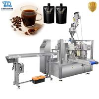 Chaînes de production de machines de remplissage et de scellage rotatives automatiques personnalisées pour sachets préformés de café liquide, haute efficacité