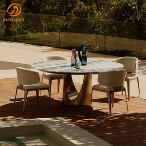 Bàn ăn sang trọng cao cấp bằng đá cẩm thạch hàng đầu bàn ăn chất lượng cao đồ nội thất phòng ăn cho biệt thự và khách sạn - Product Image 4