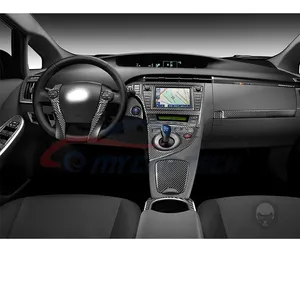Toyota Prius 2012-2015 LHD/RHD için karbon Fiber iç Trim sticker