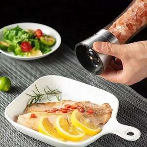 MHK44 Kitchen Gadgets Glass Tools Stainless Steel <b>Salt</b> and Pepper Mill Grinder Spice Herp Glass Muller Hand Mill Grinding Bottle - Product Image 1