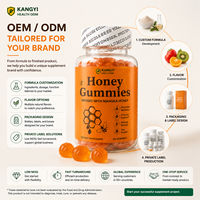 Gummies au miel de Manuka, complément alimentaire en marque blanche OEM, santé digestive et immunitaire, gommes naturelles sans gélatine