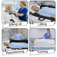 Tapis de positionnement patient robuste, drap de transfert hospitalier, couverture de levage et de déplacement 34x52in Springseaon H102