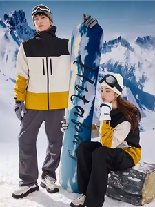 Giacca da <span class=keywords><strong>uomo</strong></span> invernale marrone da donna tuta da alpinismo calda impermeabile impermeabile da esterno XS tuta da neve in tinta unita - Product Image 6