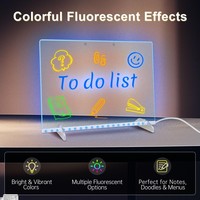 Tableau lumineux LED 7 couleurs, tableau effaçable à sec, tableau de dessin LED pour enfants avec adaptateur inclus