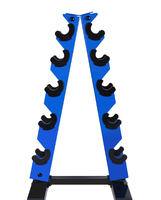Support de fitness pour haltères, arbre vertical en acier et métal avec logo personnalisé, support de rangement hexagonal large pour haltères