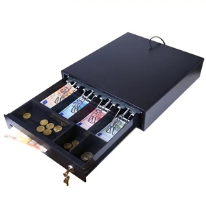 Caisse enregistreuse électronique intelligente à déclenchement automatique en métal RJ11, terminal de point de vente, tiroir-caisse à rabat avec 4 compartiments pour billets - Product Image 2