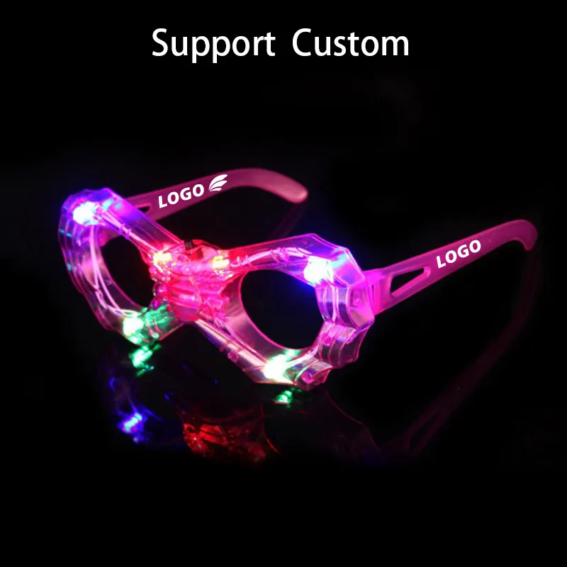 Nicro kacamata Led bentuk bintang bercahaya untuk anak, kacamata ulang tahun pesta Natal Halloween, kacamata Neon warna-warni menyala