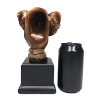 Shunxu Résine Éléphant Buste Tête Statue Trophée Prix