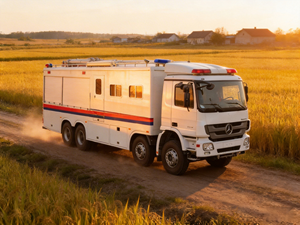 Camion-hôpital mobile équipé d'un échographe avec aménagement personnalisable pour le soutien médical lors d'événements sportifs - Product Image 1