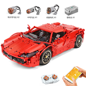 Modelo <span class=keywords><strong>488</strong></span> Araña Roja, Coche de Bloques de Construcción Eléctrico de Control Remoto de Alta Dificultad, Convertible Deportivo, Escala 1:48, Juguete de Modelo para Mayores de 14 Años - Product Image 2