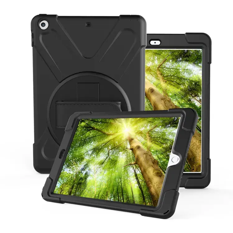 Shockproof 9.7" Belt Clip Case Silicon Cover Stand Case Cover For Ipad 9.7 2018