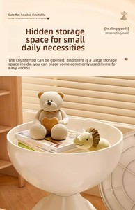 Tavolino da Caffè Creativo Stile Crema per Casa, Tavolino Laterale per Divano per Piccoli Appartamenti, Tavolino Laterale <span class=keywords><strong>in</strong></span> <span class=keywords><strong>Plastica</strong></span> Leggero e di Lusso con Design Cartoon - Product Image 6