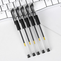 Precio barato negro rojo azul Gel bolígrafos 0,5mm gran oferta Gel tinta pluma escuela Oficina papelería tinta pluma