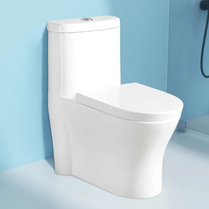 Gran oferta, de una pieza WC moderno, <span class=keywords><strong>inodoros</strong></span> de cerámica para Hotel, <span class=keywords><strong>inodoros</strong></span> Blancos Baratos S-Trap, respondedores de armario de agua para baño para hoteles - Product Image 6