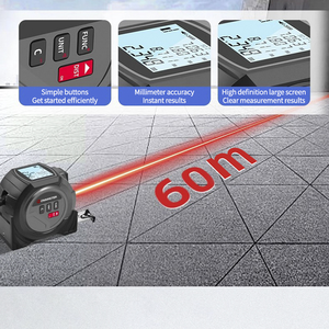 Lonnmeter CJY007-60m, Medidor Láser 3 en 1, Mide Distancia, Calcula Área y Volumen, con Función de Retícula - Product Image 1