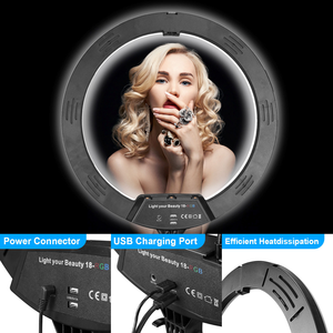 Classico 18 pollici dimmerabile LED anello di colore RGB per Smartphone YouTube per il trasporto di borsa con 200cm luce di supporto - Product Image 2