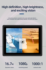 IP65 Sistema Windows de 15,6 pulgadas Tableta táctil integrada Pantalla de visualización capacitiva <span class=keywords><strong>Consulta</strong></span> de control industrial Pantallas de señalización digital - Product Image 2